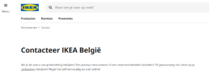Ikea België klantendienst