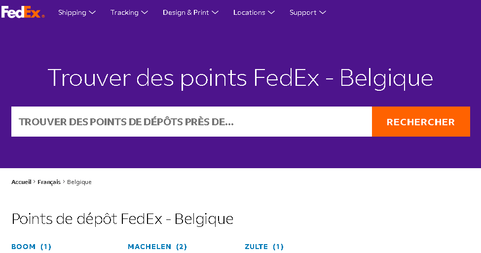 fedex belgique contact